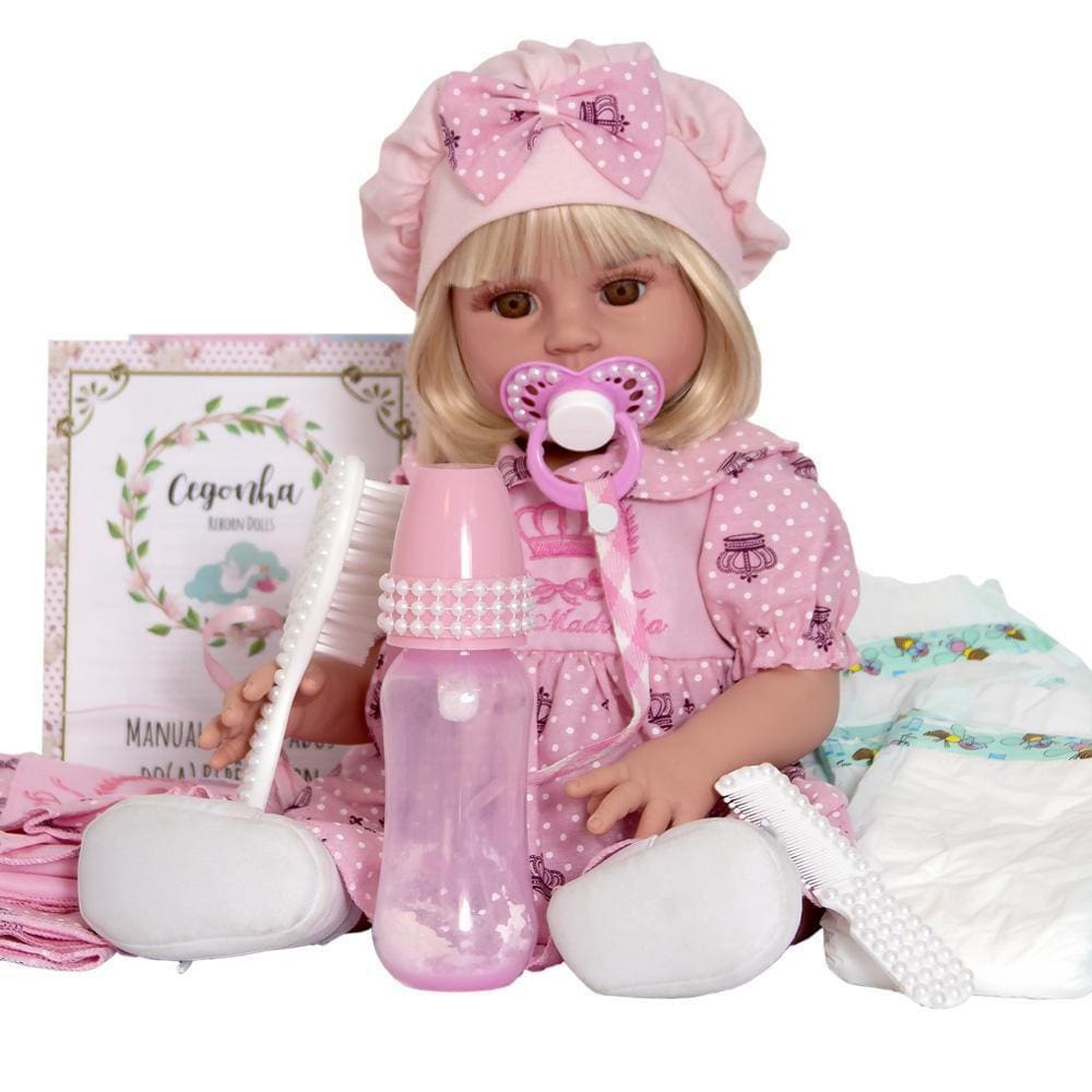 Bebe Reborn Girafinha Boneca Silicone Girafa Fada Madrinha