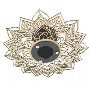 Luminária de Madeira - Plafon Mandala - Preto - MDF04