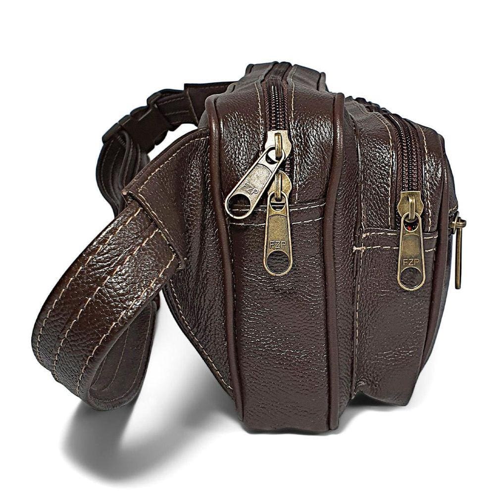 Pochete Extra Grande Masculina De Couro Espaçosa Resistente