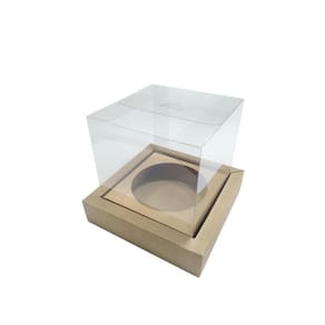Caixa Para Panetone 250G Kraft Com Borda Kit 30Und