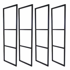 Suporte Industrial Triplo Prateleira Suspensa Preto 4Pçs