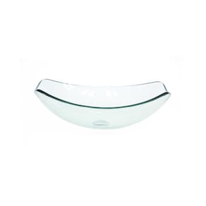 Cuba De Vidro Oval Chanfrada 51Cm Jateado