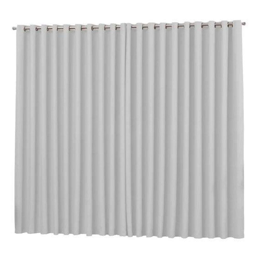 Cortina Para Sala Quarto Tecido Blackout Branco 3,00X2,80