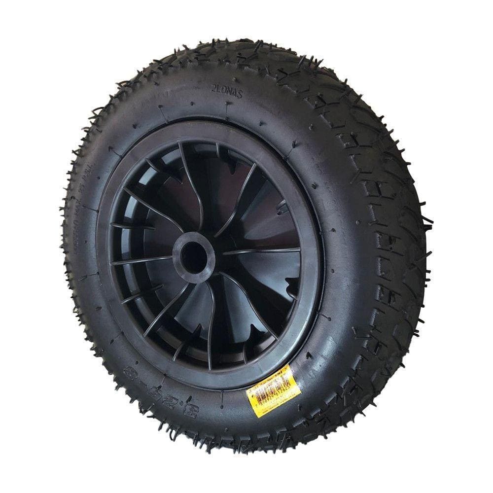 Roda Com Pneu E Câmara 3.25-8 Eixo 1 Pol 2 Lonas 120Kg Ajax