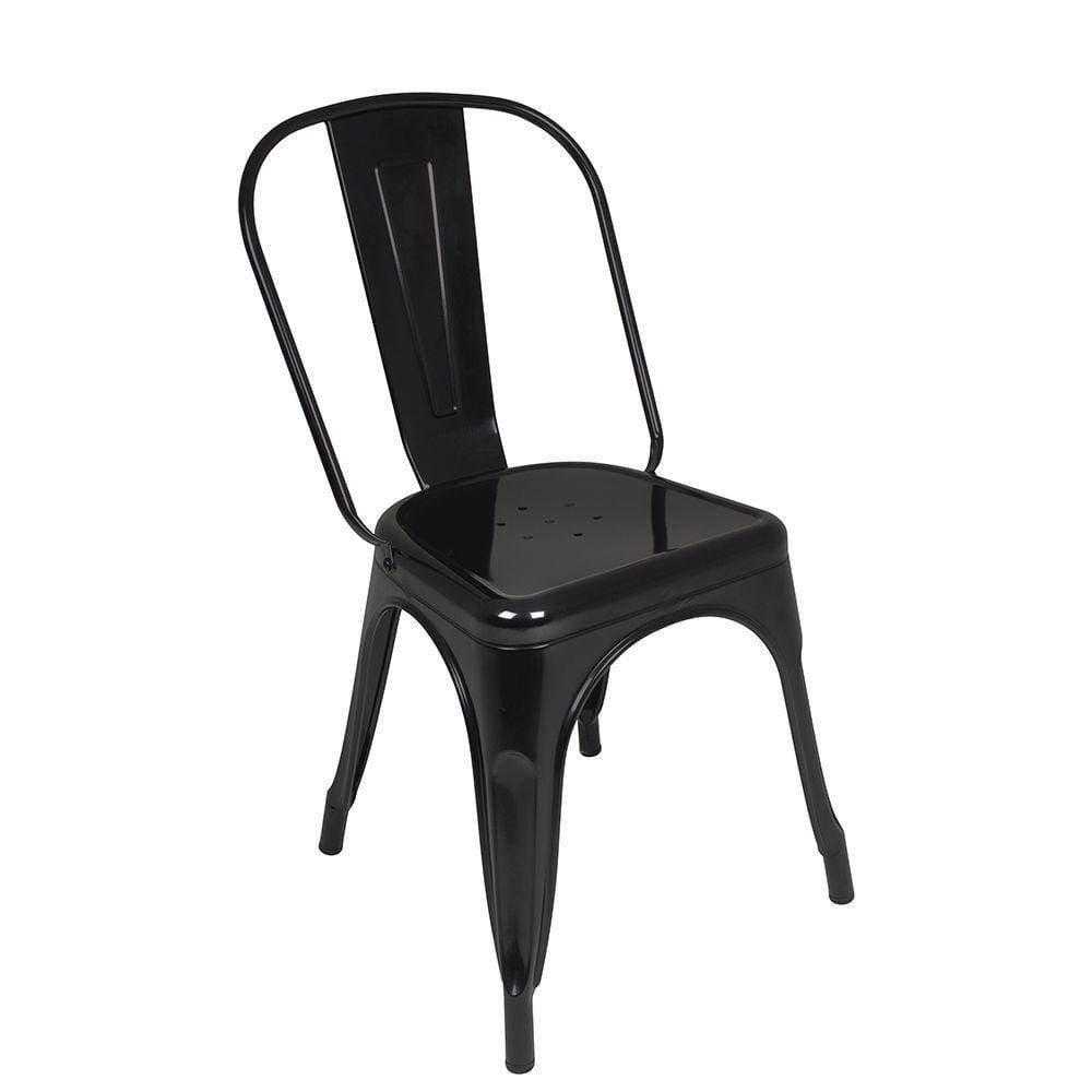 Cadeira Em Aço Industrial - Mor Preto