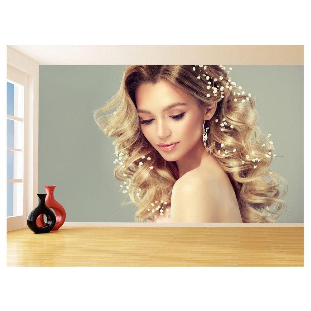 Papel De Parede 3D Salão De Beleza Corte Cabelo 3,5M Slb16