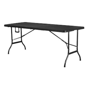 Mesa Dobrável Portatil Vira Maleta Camping - Preto