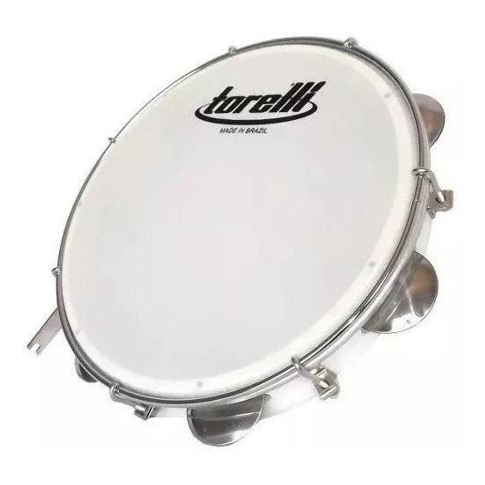 Pandeiro Torelli Abs Branco Com Pele Nailon Tp309
