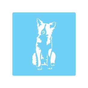 Stencil De Parede Tamako Cachorro - 55 X 55Cm - Ref 332