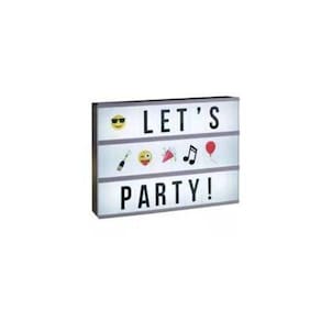 Letreiro Led A4 Light Box 112 Letras Emoji Coloridos