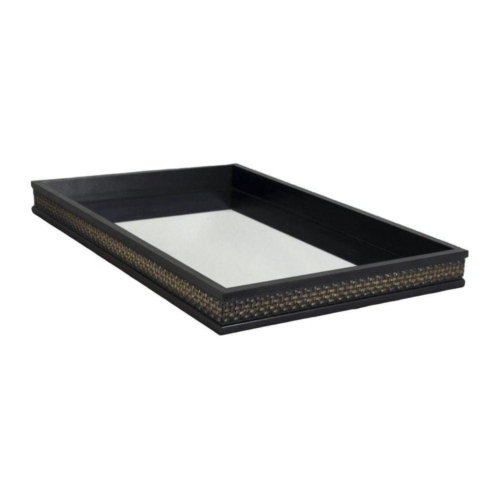 Bandeja Retangular Espelhada  30x45  Trançada