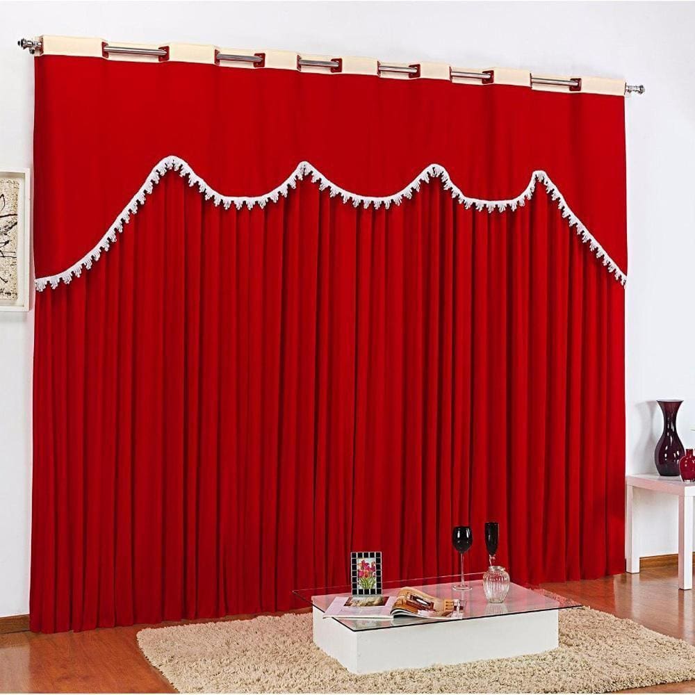 Cortina Maya Para Varão Malha Gel 2,00x1,80M Vermelho