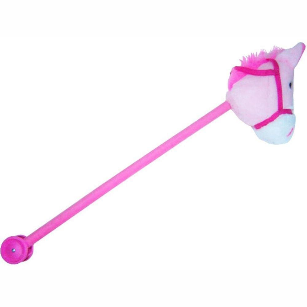 Cavalo De Pelúcia Com Som E Rodas Rosa Lovely Toys