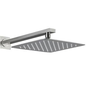 Ducha Chuveiro 20X20 Slim Inox Com Braço 30 Cm Solar Gás