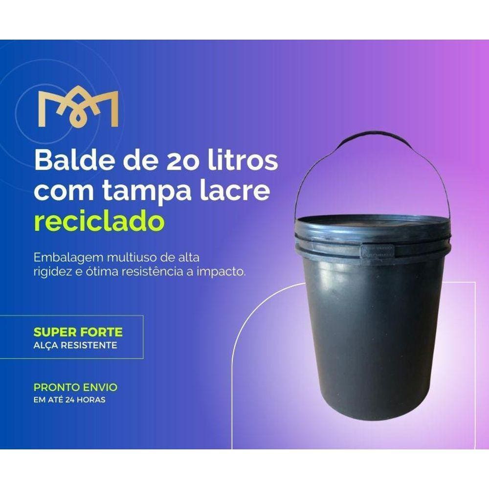 Balde 20L Ícone Com Tampa - 20 Pçs