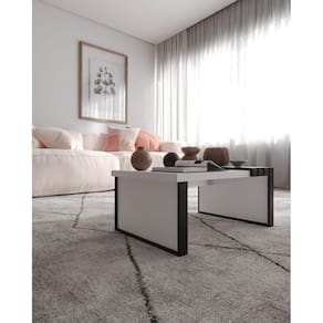 Mesa De Centro Safira - Sala De Estar - Preto/Branco