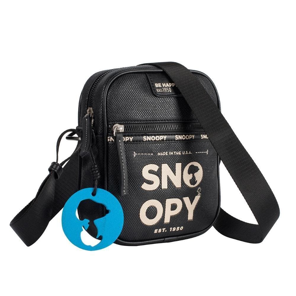 Bolsa Transversal Snoopy Sp2638Pt Preto Semax