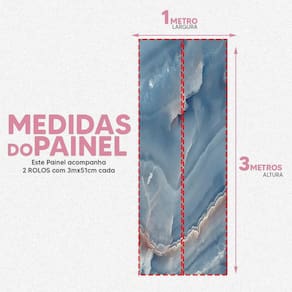 Papel De Parede Painel 3D Mármore Azul Escuro Viníl 1M