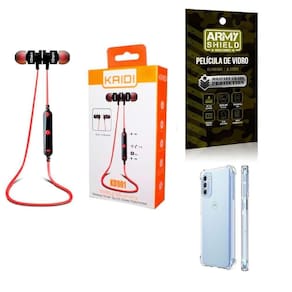 Kit Capa Motorola G52 + Fone Esportivo E Película De Vidro