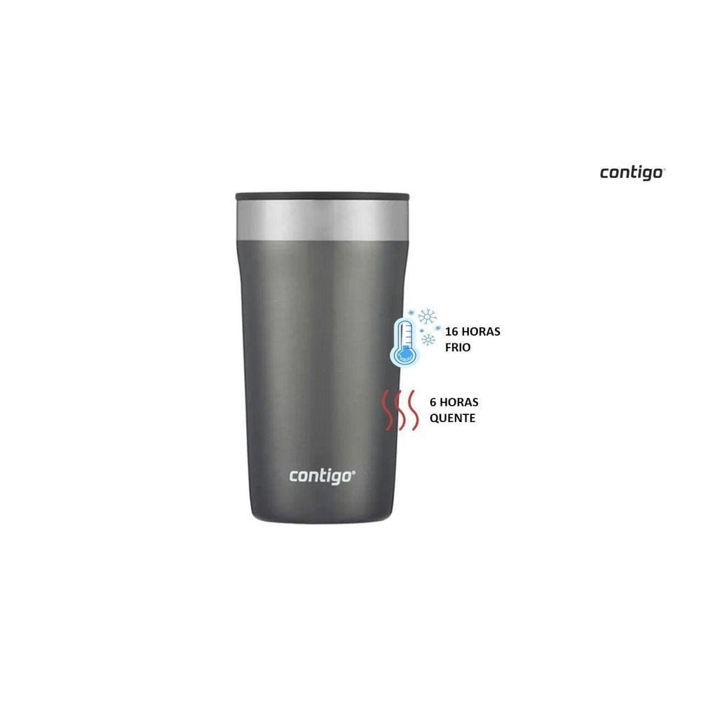 Copo Termico Cerveja Tampa Street Aço Inox 473Ml Cinza