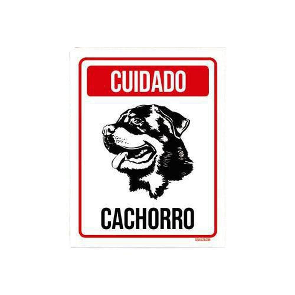 Kit 5 Placas Cuidado Cachorro Rottweiler 3