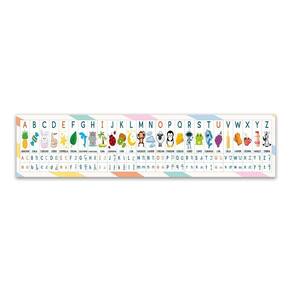 Faixa Escolar Didático Alfabeto E Vogais 4 Letras 250X60Cm