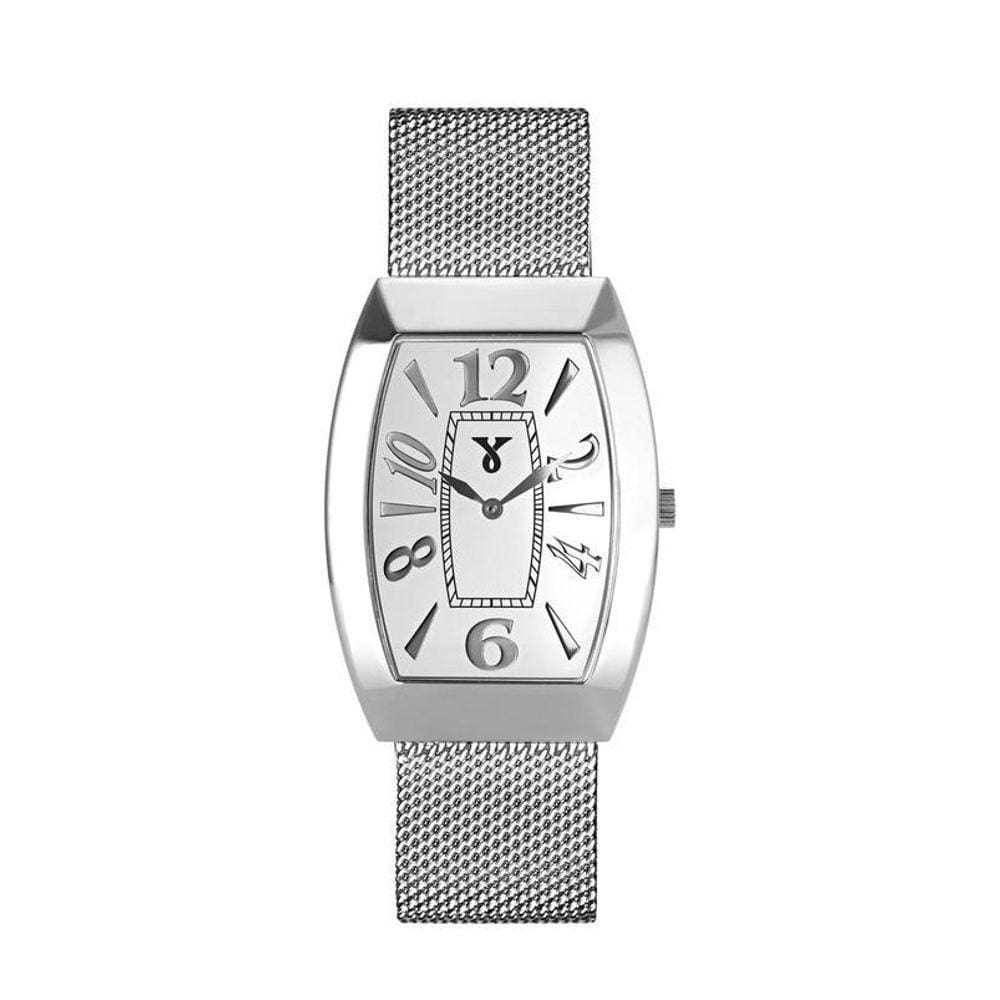 Relógio De Pulso Jean Vernier Pulseira Aço Jv00011A