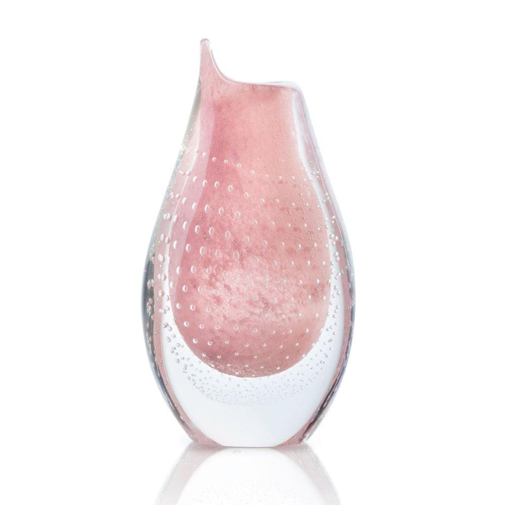 Vaso Em Cristal Murano Rosa São Marcos