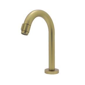 Torneira Lavatório Mesa Slim Tube Baixa Dourado Gold Fosco