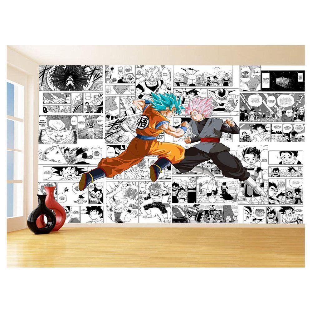 Papel De Parede Dragon Ball Goku Página Manga 3,5M Dbz671