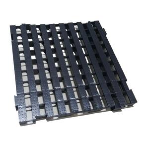 Pallet Palete Estrado Plástico 50X50Cm Preto 4Pcs