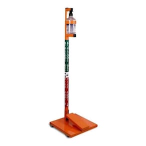 Suporte Em Aço Para Álcool Gel Com Pedal Laranja