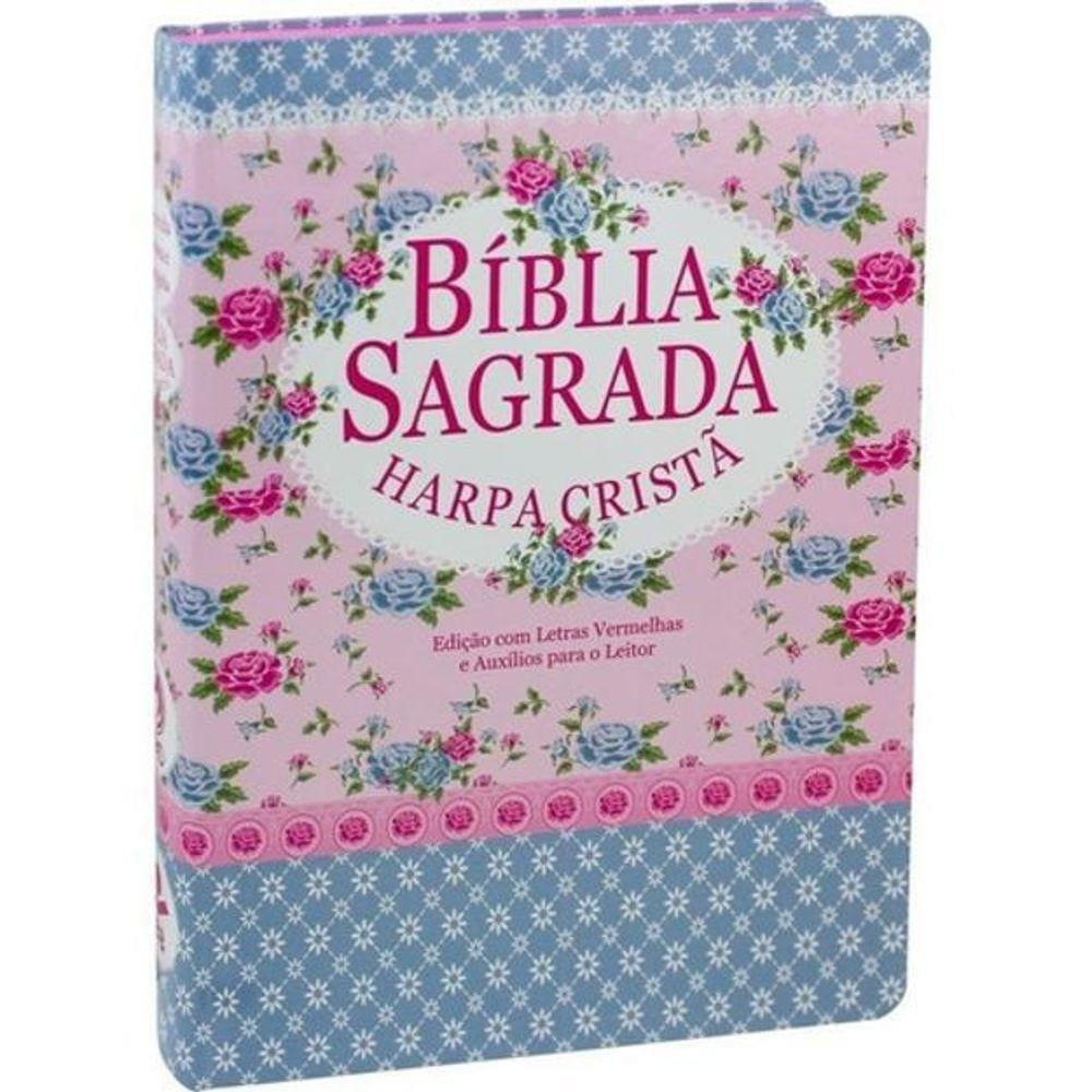 Bíblia Com Harpa Letra Gigante Letras Vermelhas Florida