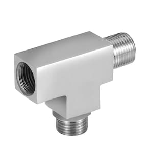 Desviador ``Tê Quadrado Para Chuveiro/Ducha Metal Cromado