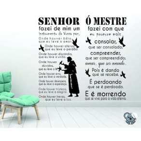 Adesivo De Parede Oração De São Francisco De Assis Completa