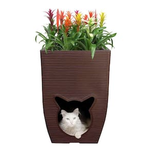 Vaso De Planta Com Caminha De Gato Pet Cat Cave 60X40 Cm