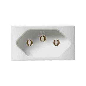 Kit 50 Modulo Tomada 2P+T 20A 250V Branco Pezzi Linha 50000