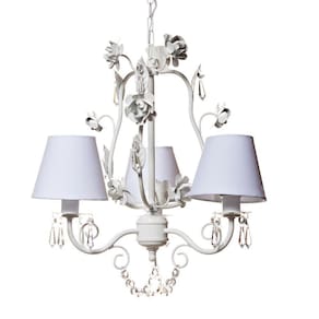 Lustre 3L Garden Branco Quarto Bebê Infantil Menina Menino