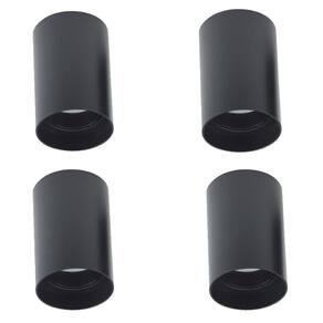 Kit 4 Spot Sobrepor Redondo Preto Direcionavel Closet