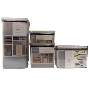 Pote Hermetico Lumini 4 Peças- 580Ml,1.300Ml,2.600Ml,1.800Ml