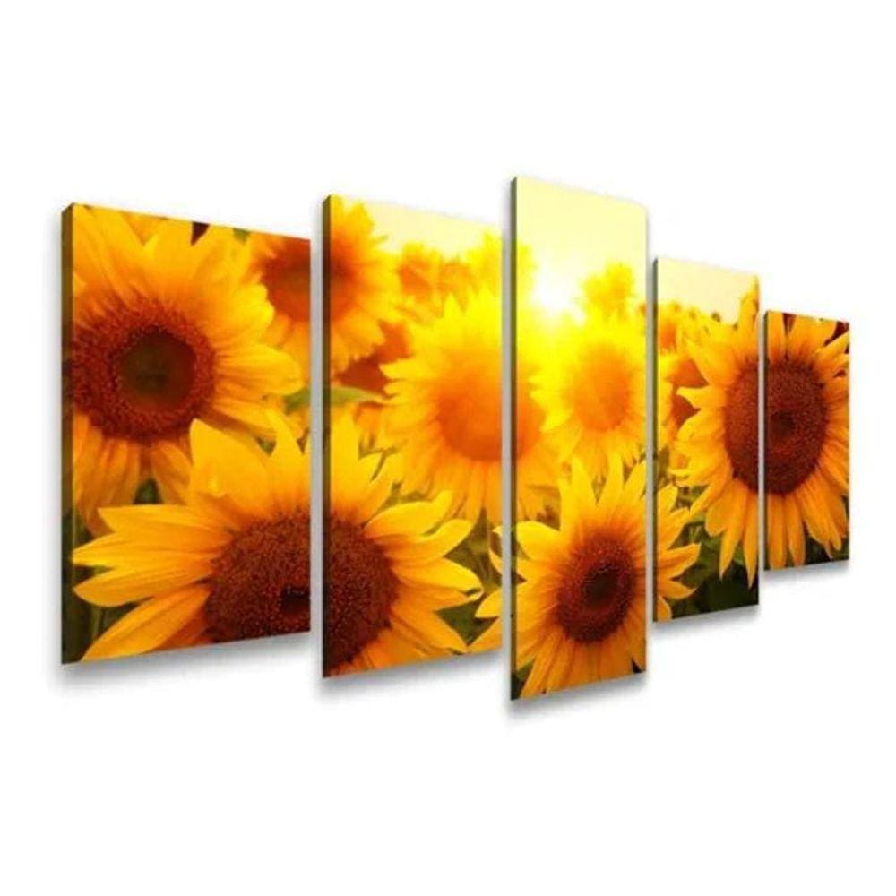 Quadros Decorativos Para Sala Girassol Por Do Sol Natureza