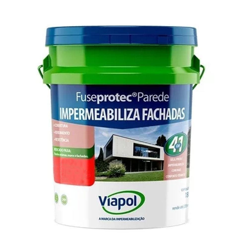 Impermeabiliza Fachadas Fuseprotec Parede Branco 14L Viapol