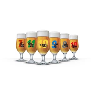 Taças De Cervejas Temáticas - Craques 340Ml - 6 Unidades