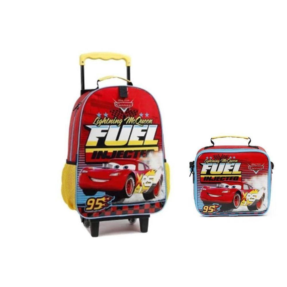 Mochila Disney Pixar Lightning McQueen Rust-eze vermelha carro de corrida  infantil nova excelente