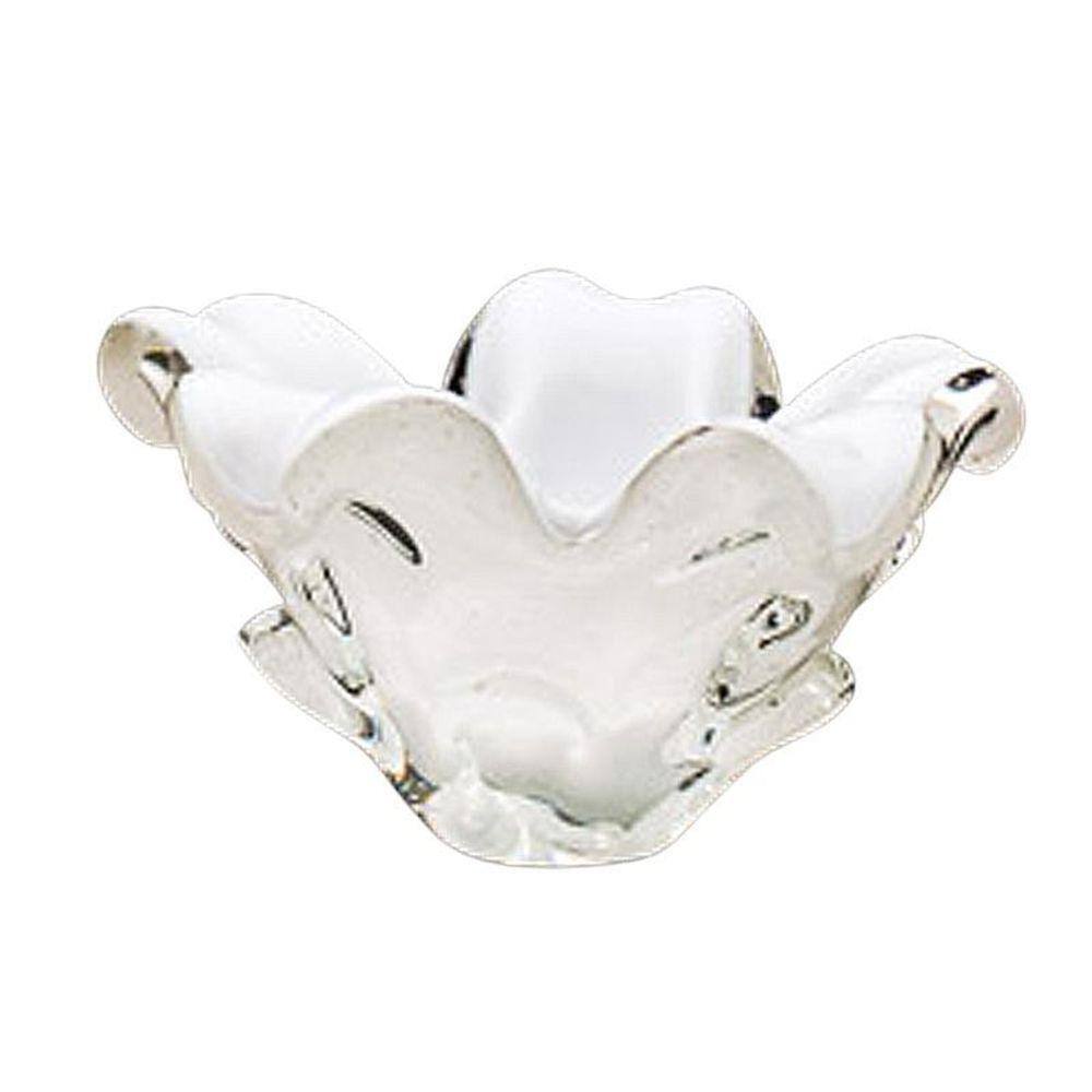 Centro De Mesa Em Cristal Murano Branco São Marcos 17cm