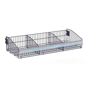Cesto Para Gondola Amapa 37X92 Cm Duas Divisoria Preto