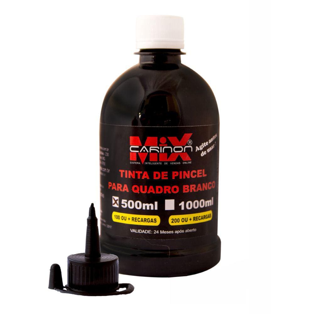 Tinta Para Marcador De Quadro Branco 500 Ml Preto