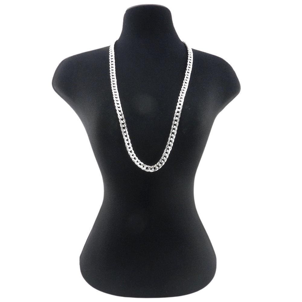 Corrente Masculina 50Cm 6Mm Largura Folheada Prata Cr358