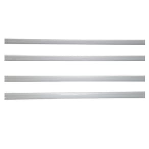 Porta Etiqueta Bandeja Gondola Lx 92 Cm Cinza Kit50