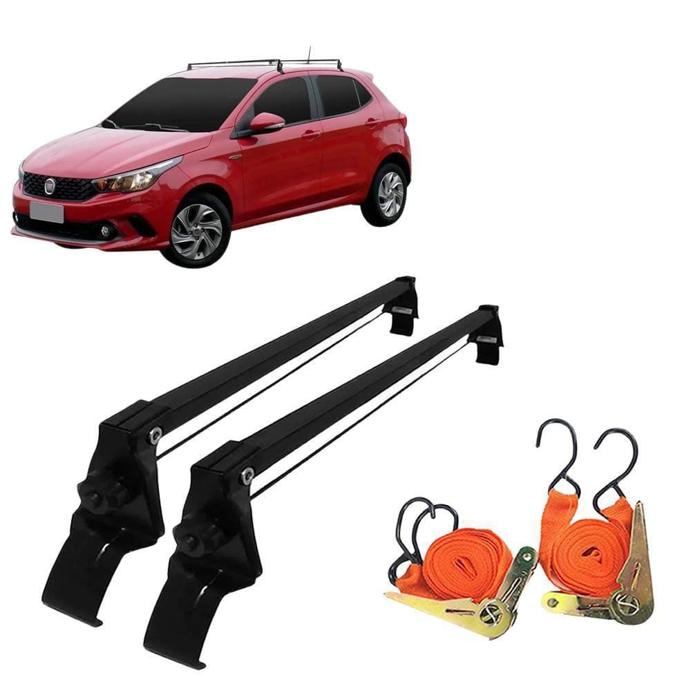 Rack Teto Fiat Argo 17 Até 20 Bagageiro + 2 Cintas Catraca